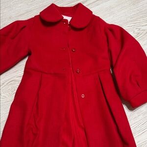 Nwt Janie and Jack Vibrant Red girls peacoat
